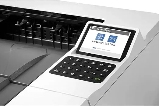 HP LaserJet Enterprise M406dn Monochrome Printer with built-in Ethernet & 2-sided printing (3PZ15A), white
