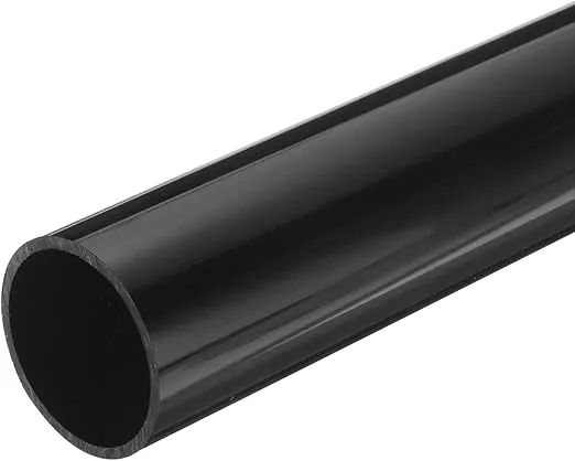 MECCANIXITY PVC Rigid Tube Round Pipe Tubing Hardware Tubing 1.78" ID 13" Length Black High Impact for Water Pipe,Crafts,Cable Sleeve
