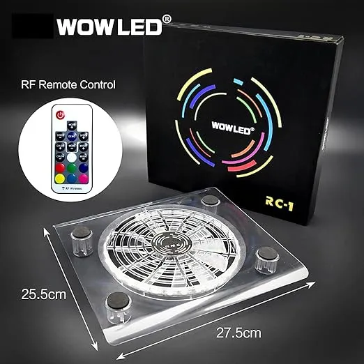 WFPOWER Wireless IR Remote Control 24 keys PS4 Cooling Fan RGB USB LED Cooler Thermal Fan Pad Stand for PC Case CPU Cooler Computer Gaming PS4 Playstation 4 Consoles Laptop Notebook XBOX One Radiators