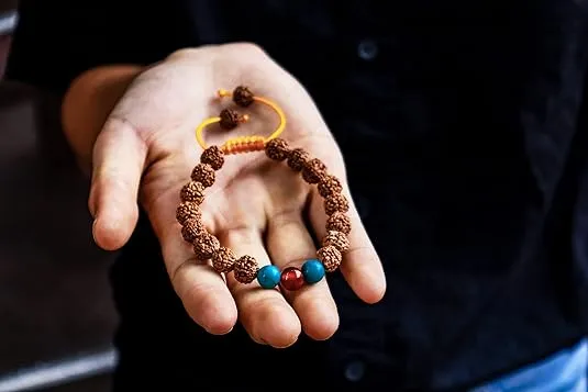 Hands Of Tibet Tibetan Mala Rudraksha Wrist Mala/Bracelet for Meditation