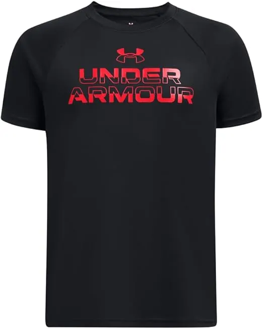 Under Armour Boys' Tech Split Wordmark Short Sleeve T Shirt