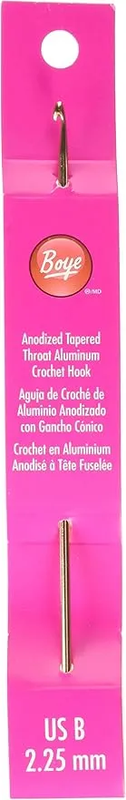 Boye Wright Products Boye Boye 6218-B Metal Crochet Hook, Size B, 6" L