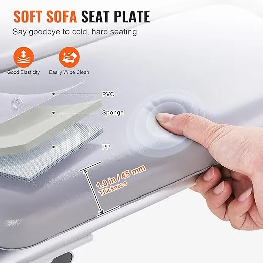 VEVOR Tub Transfer Bench for Bathtub 500lbs, Shower Seats for Adults, Lightweight Shower Bench for Elderly and Disabled with Padded Seat, Non-Slip Bath Seats with Armrest and Reversible Backrest