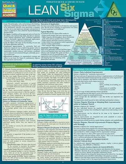 Lean Six Sigma QuickStudy Laminated Reference Guide (QuickStudy Business)