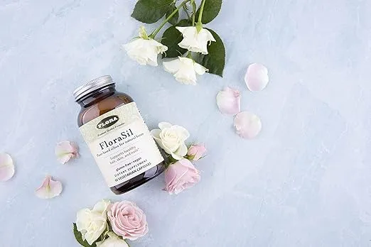 Flora FloraSil 90 Veg Capsules - Silica Supplement with Horsetail Extract for Healthy Hair, Skin, and Nails* - Supports Collagen Formation