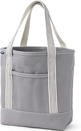Lands' End Open Top Canvas Tote Bag