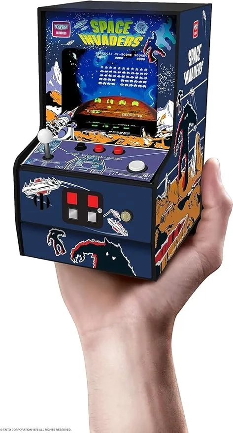 My Arcade Space Invaders Micro Player: Mini Arcade Machine Video Game, Fully Playable, 6.75" Collectible Premium Edition