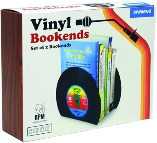 Spinning Hat Vinyl Bookends