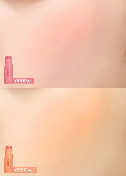 I'M MEME I'm Multi Stick | Blusher Stick for Face | Easy Blending Matte Finish Formula Suitable for Beginners | Blusher 001 Rose