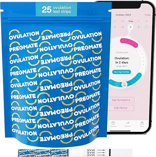 Pregmate 25 Ovulation Test Strips with Numerical LH Result Quantitative Predictor Kit (25 Count)