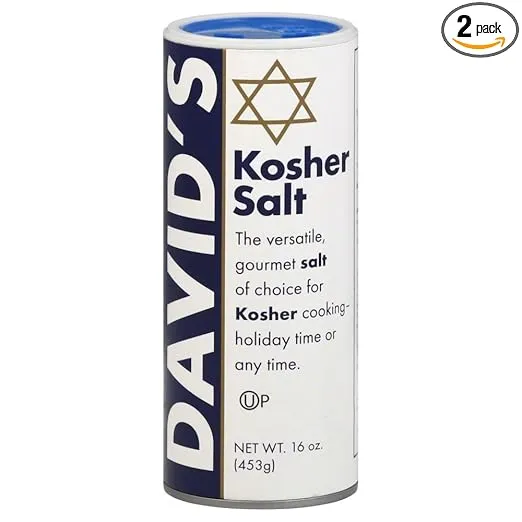 David's Kosher Salt Canister 16.0 OZ (Pack of 2)
