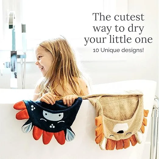 Natemia Baby Hooded Towel - Premium Ultra Soft Baby Bath Towel with Animal Design - Rayon from Bamboo Hooded Baby Towels for Newborn to Toddler - Made in Turkey - Perfect Baby Gifts - Brown Eagle