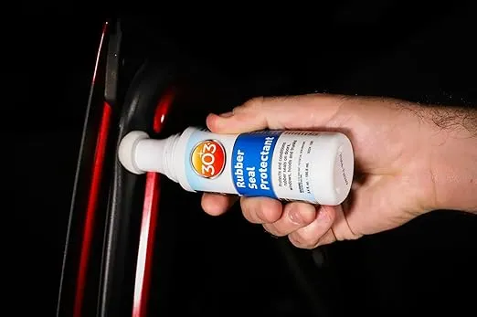 303 Products Rubber Seal Protectant – Protects & Conditions Seals on Doors, Windows, Hoods, Trunks, Rejuvenates Color & Flexibility of Old & Dry Seals, Weatherproofing & UV Protection, 3.4 fl.oz