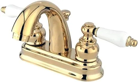 Kingston Brass GKB5612PL Restoration 4" Centerset Bathroom Faucet, 6 x 5 x 2.25, Polished Brass