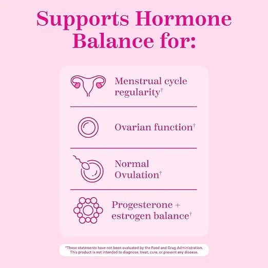 Pink Stork Myo-Inositol & D-Chiro Inositol: 3.6:1 Blend to Support Fertility, Hormone Balance for Women - Ovarian Function, Ovulation, Conception, and Period Support Supplement - 60 Capsules