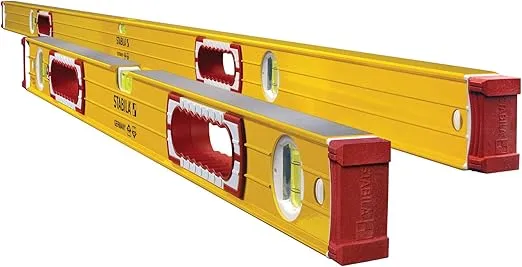 Stabila 37532 Heavy Duty Type 196 Jamber Set - includes 78" Plus 32" Handholes Levels