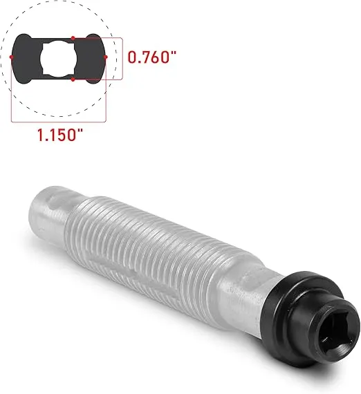Tiger Tool Leaf Spring Pin Socket 1.150” x .760”, Remove and Install Threaded Spring & Shackle Pins on Class 6 - 8 Commercial Heavy Duty Trucks & Equipment, 15102