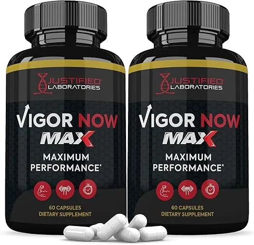 (2 Pack) Vigor Now Max 1600MG Advanced Men's Health Formula 120 Capsules