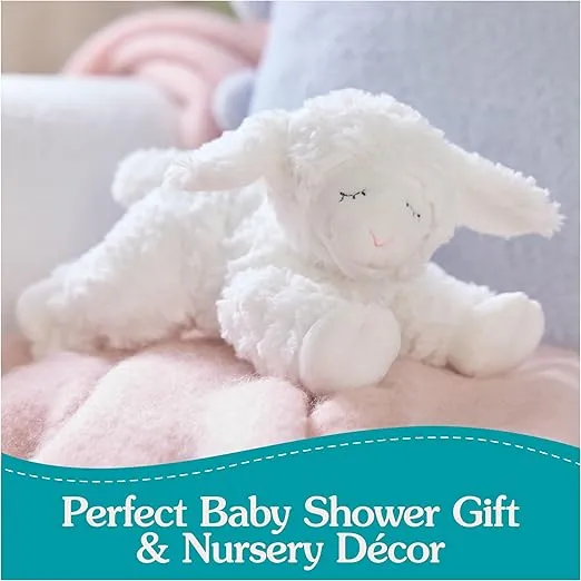 GUND Baby Sustainable Lamb Rattle, Winky Lamb Stuffed Animal, Plush Made from 100% Recycled Materials, Plush Rattle Sensory Toy for Babies, White, 7”