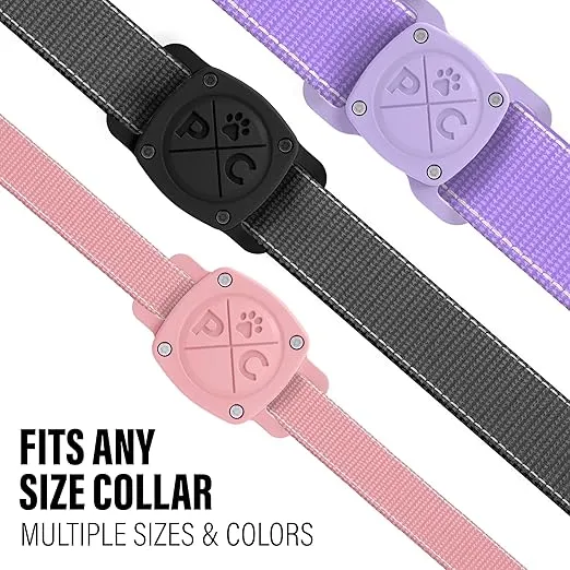 Pup Culture IP68 Waterproof AirTag Dog Collar Holder | 2.5X Stronger Than Competitors - Track Your Pet Using Apple AirTag Technology Without a Subscription | Dustproof - Doesn’t Hurt Your Collar