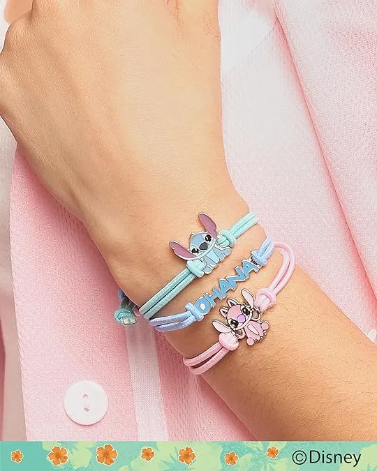 Disney Lilo & Stitch Bracelet 3-Piece Set Official License, Stitch and Angel Cord Friendship Bracelet, Lilo and Stitch Gifts
