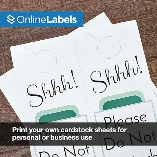 Door Hangers - 4.25 x 11 - Cardstock - Pack of 2,000, 1,000 Sheets - Inkjet/Laser Printer - Online Labels