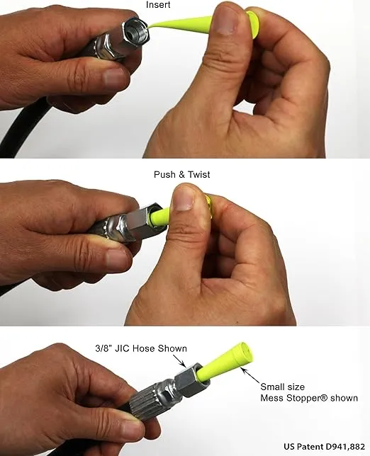 Universal Hydraulic Oil Line Service Rubber Plugs and Caps Kit, 4 Medium, 8 Small Sizes, Round