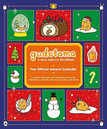 Gudetama: A Very Meh-rry Christmas: The Official Advent Calendar: A Holiday Keepsake with Surprises Including Ornaments, Stickers, Puzzles, Magnets, and More!