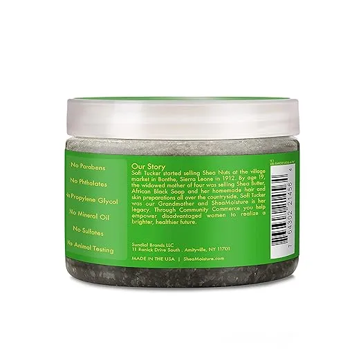 SheaMoisture African Wild Water Mint Detox & Stimulate Hand & Body Scrub, 12 Ounce (Pack of 1)