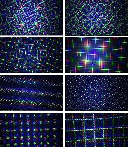 LedMall Motion 8 Patterns in 1 Red, Green, and Blue Outdoor Christmas Laser Lights Projector with remote control and Security Lock