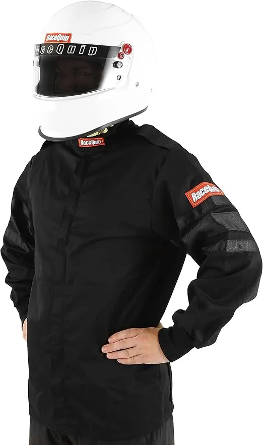 RaceQuip Racing Driver Fire Suit Jacket Single Layer SFI 3.2A/ 1 Black Large 111005