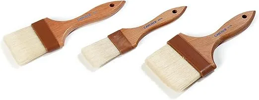 SPARTA 4037600 Boarhair Basting Brush, Flat Brush with Flat Brushhead, 9.25"L x 4"W, Wood Handle
