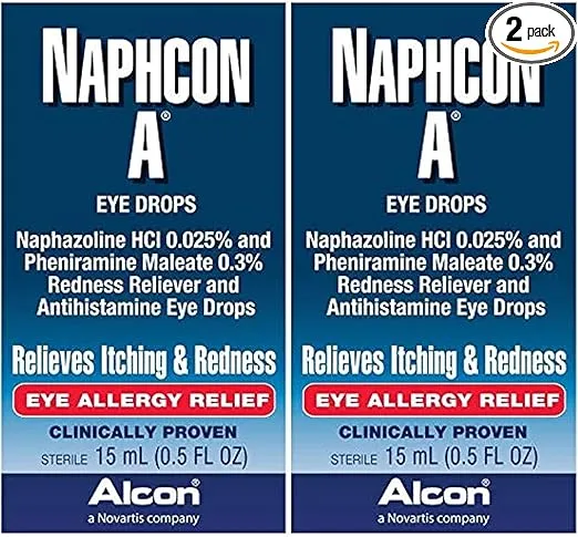 Naphcon A Eye Drops, 15-mL,2 Count