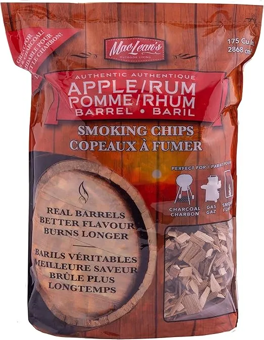 MacLean's Authentic Apple/Rum Barrel Blend Smoking Chips, 175 Cu. in. Bag