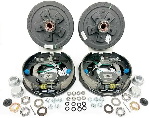 SOUTHWEST WHEEL Pre-Greased Easy Assemble 5 on 4-1/2" Hub and Drum USA Self-Adjusting Electric Brake Kit for 3,500 lbs. Trailer Axle