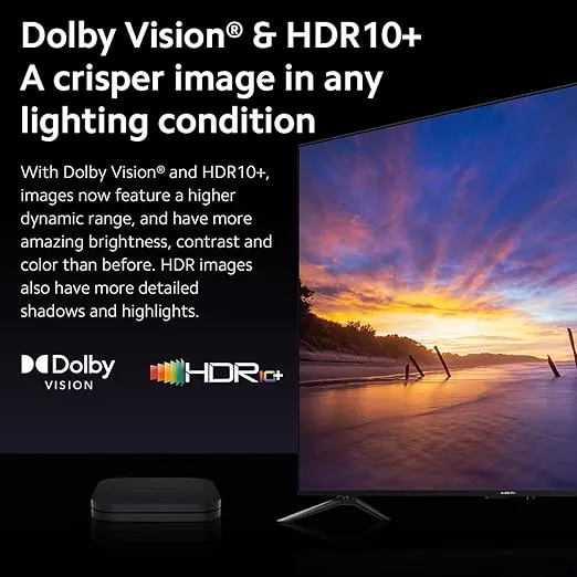 Xiaomi TV Box S (2nd Gen) 4K Ultra HD Streaming Media Player, Google TV Box with 2GB RAM 8GB ROM, 2.4G/5G Dual WiFi, Bluetooth 5.2 & Dolby Audio and DTS-HD, Dolby Vision, HDR10+