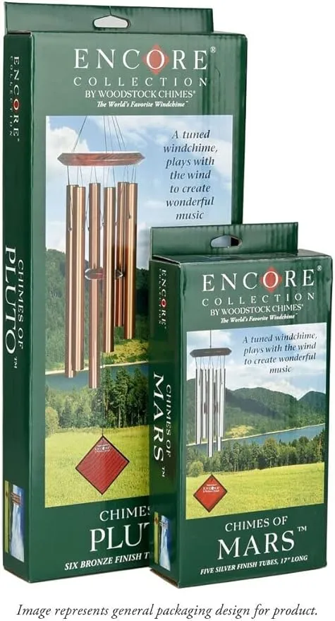 Woodstock Wind Chimes of the Eclipse Chimes for Outside, 40" Bronze Large Deep Tone Chime Décor for Outdoor Garden, Patio, Porch, Encore Collection