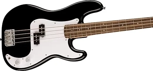 Squier 4 String Bass Guitar, Right, Black (0373900506)