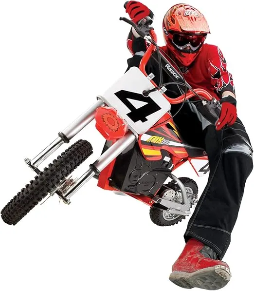 Razor MX500 Red Dirt Rocket High-Torque Electric Motorcycle Dirt Bike for Adult