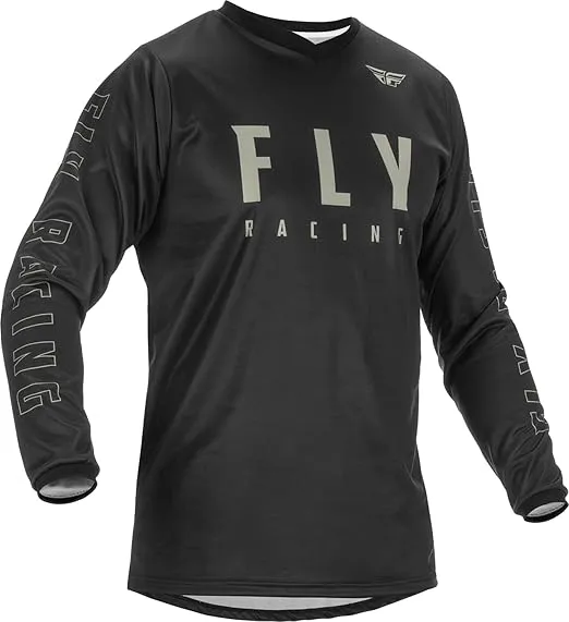 Fly Racing 2022 Adult F-16 Jersey (Black/Grey, Large)