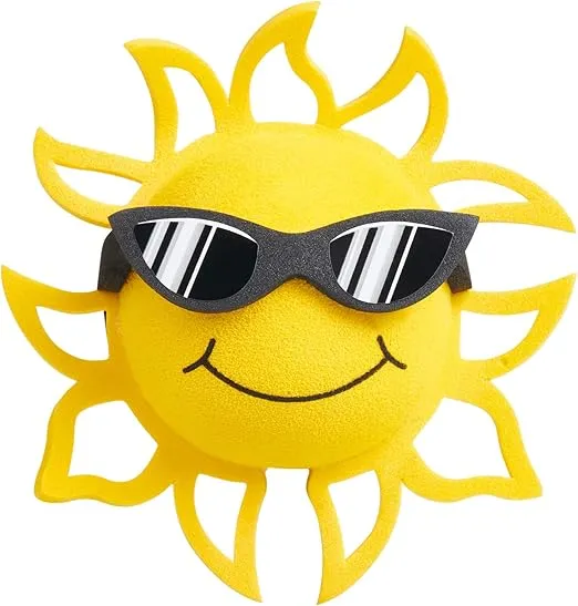 Cool California Sunshine Car Antenna Topper/Mirror Dangler/Dashboard Buddy (Auto Accessory) (Fits Fat Stubby Antenna) (B&W Sunglasses)