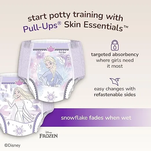 Pull-Ups Girls' Skin Essentials Potty Training Pants, Training Underwear, 3T-4T (32-40 lbs), 16 Ct