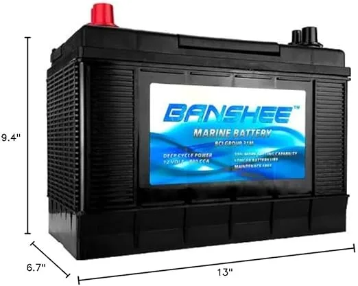 Deep Cycle Marine Battery, Group 31, 900 CCA, Top Post