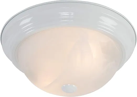 Yosemite Home Decor JK102-13WH Flushmount Series 13-Inch Incandescent, White, 11 Piece