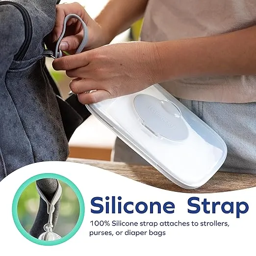 Dr. Talbot's Deluxe Baby Wipes Dispenser for Travel, Grey