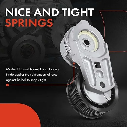 A-Premium Belt Tensioner Assembly with Pulley Compatible with Dodge Durango 2004-2008, Ram 1500, Ram 2500, Ram 3500 2003-2008 & Chrysler Aspen 2007-2008 5.7L, Replace# 53032130AA