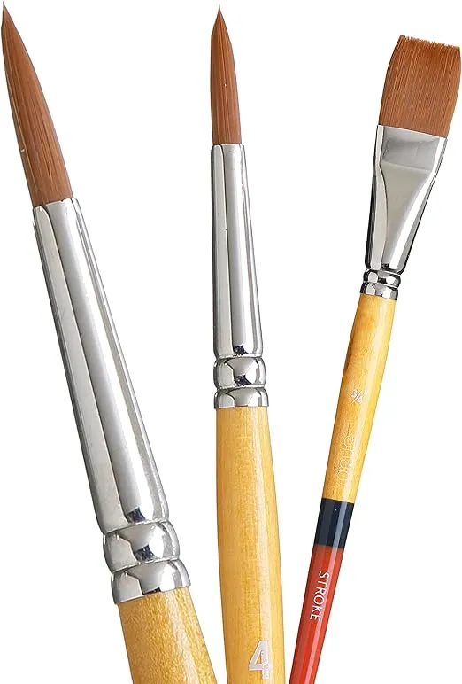 Princeton Snap! 9650SET-2 SNAP Brush Round 6 4 Stroke 34IN, Multicolor