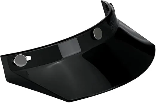 Biltwell | 3 Snap Moto Visor Universal Fit for Most Helmets | Black | MotoX Motocross Retro Vintage Modern Style
