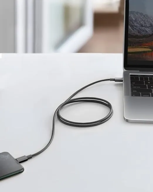 Anker New Nylon USB C to Lightning Cable, Apple MFi Certified for iPhone 14 Series, and More (3.3FT, Black)