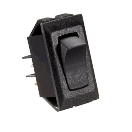 RV DESIGNER Collection S321 Rocker Switch 10A Mom On/Off, Black